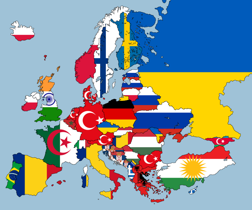 2nd Largest Nationality in Each Country in Europe